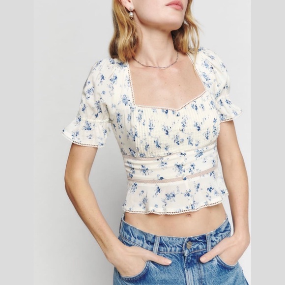 NEW Reformation Daphne floral top - Picture 6 of 10